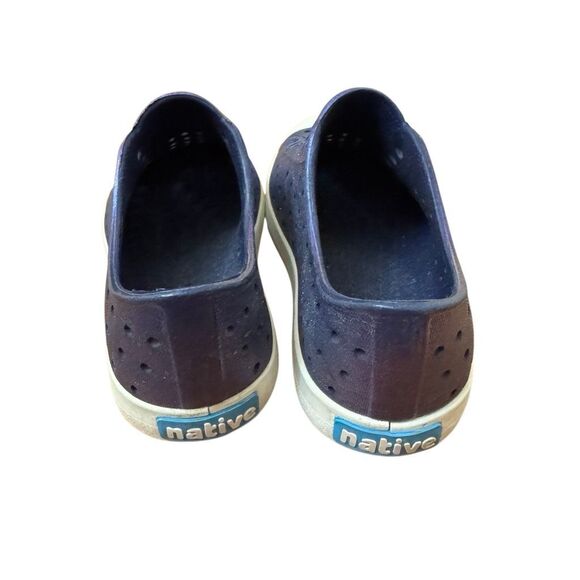 Native Jefferson Sneaker Shoes Iridescent Navy Blue / Purple Kids Size 13 - Picture 3 of 8
